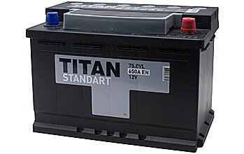 АКБ TITAN Standart 6ст-75 (о.п.) 650А 276*175*190 (2023г)