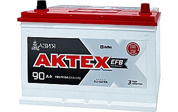 АКБ AKTEX Asia EFB 6ст-90 (о.п.) 780А 306*175*225