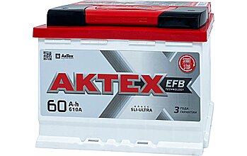 АКБ AKTEX EFB 6ст-60 (п.п.) 610А 242*175*190