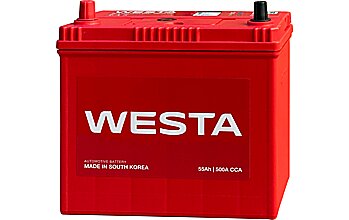 АКБ WESTA Asia 6ст-55 (п.п.) 500А 237*127*220 (70B24R SMF) тонк. кл.