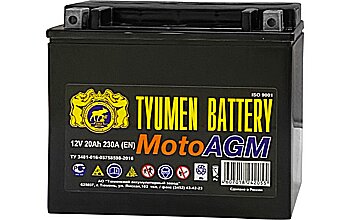 АКБ TYUMEN BATTERY AGM (6МTC-20) 12V 6ст-20 (о.п.) 230А 175*87*155