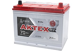 АКБ AKTEX Asia EFB 6ст-70 (о.п.) 580А 260*175*225 (2022г)