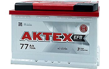 АКБ AKTEX EFB 6ст-77 (о.п.) 750А 278*175*190 (2022г)