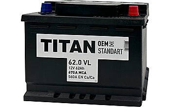АКБ TITAN Standart 6ст-62 (о.п.) 560А 242*175*190