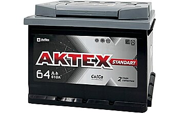 АКБ AKTEX Standart 6ст-64 (о.п.) 610А 242*175*190