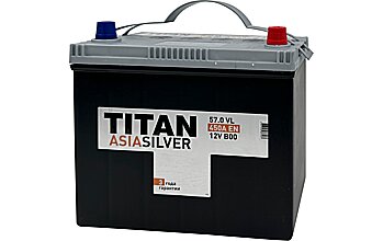 АКБ TITAN Asia Silver 6ст-57 (о.п.) 450А 236*128*221 (2023г)
