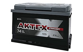 АКБ AKTEX Standart 6ст-74 (о.п.) 720А 278*175*175 низк. (2023г)