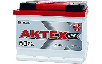 АКБ AKTEX EFB 6ст-60 (о.п.) 610А 242*175*190 (2023г)