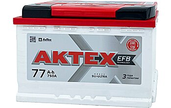 АКБ AKTEX EFB 6ст-77 (о.п.) 750А 278*175*190 (2023г)