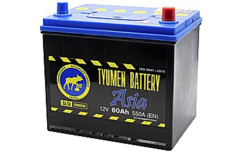 АКБ TYUMEN BATTERY Asia 6ст-60 (о.п.) 550А 231*173*223 (2023г)