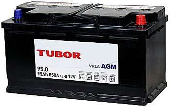 АКБ TUBOR AGM 6ст-95 (о.п.) 850А 353*175*190 (2023г)