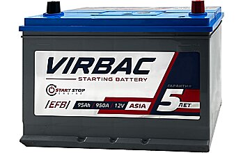 АКБ VIRBAC Asia EFB 6ст-95 (о.п.) 950А 306*175*225