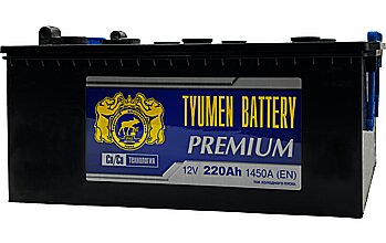 АКБ TYUMEN BATTERY PREMIUM 6ст-220 (п.п.) 1450А 518*228*238 кр. плоская болт