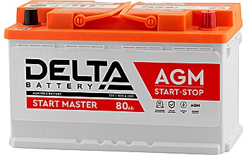 АКБ DELTA START MASTER AGM 6ст-80 (о.п.) 800А 315*175*190