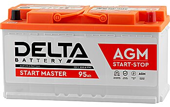 АКБ DELTA START MASTER AGM 6ст-95 (о.п.) 850А 353*175*190
