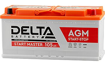 АКБ DELTA START MASTER AGM 6ст-105 (о.п.) 950А 394*175*190