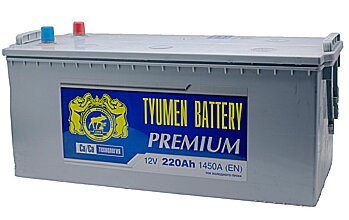 АКБ TYUMEN BATTERY PREMIUM 6ст-220 (о.п.) 1450А 518*228*238 кр. плоская конус (2024г)