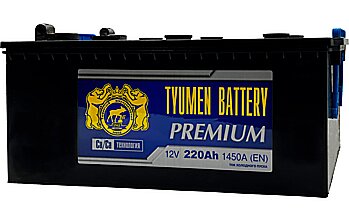 АКБ TYUMEN BATTERY PREMIUM 6ст-220 (п.п.) 1450А 518*228*238 кр. плоская болт (2024г)