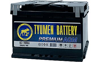 АКБ TYUMEN BATTERY PREMIUM AGM 6ст-70 (о.п.) 700А 278*175*190 (2024г)