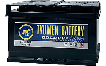 АКБ TYUMEN BATTERY PREMIUM AGM 6ст-80 (о.п.) 750А 315*175*190 (2024г)