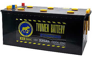 АКБ TYUMEN BATTERY STANDARD 6ст-225 (о.п.) 1500А 518*278*235 кр. плоская конус (2024г)