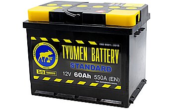 АКБ TYUMEN BATTERY STANDARD 6ст-60 (о.п.) 550А 242*175*190 (2024г)