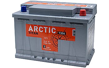 АКБ TITAN Arctic 6ст-75 (о.п.) 730А 276*175*190 (2024г)