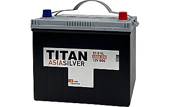 АКБ TITAN Asia Silver 6ст-57 (о.п.) 450А 236*128*221 (2024г)