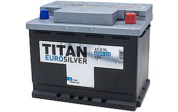 АКБ TITAN Euro Silver 6ст-61 (о.п.) 600А 242*175*190 (2024г)