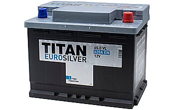 АКБ TITAN Euro Silver 6ст-65 (о.п.) 620А 242*175*190 (2024г)