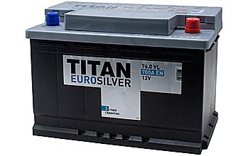 АКБ TITAN Euro Silver 6ст-76 (о.п.) 700А 276*175*190 (2024г)