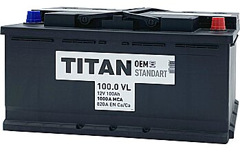 АКБ TITAN Standart 6ст-100 (о.п.) 820А 353*175*190 (2024г)