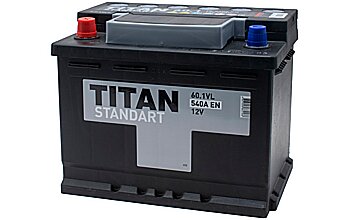 АКБ TITAN Standart 6ст-60 (п.п.) 550А 242*175*190 (2024г)