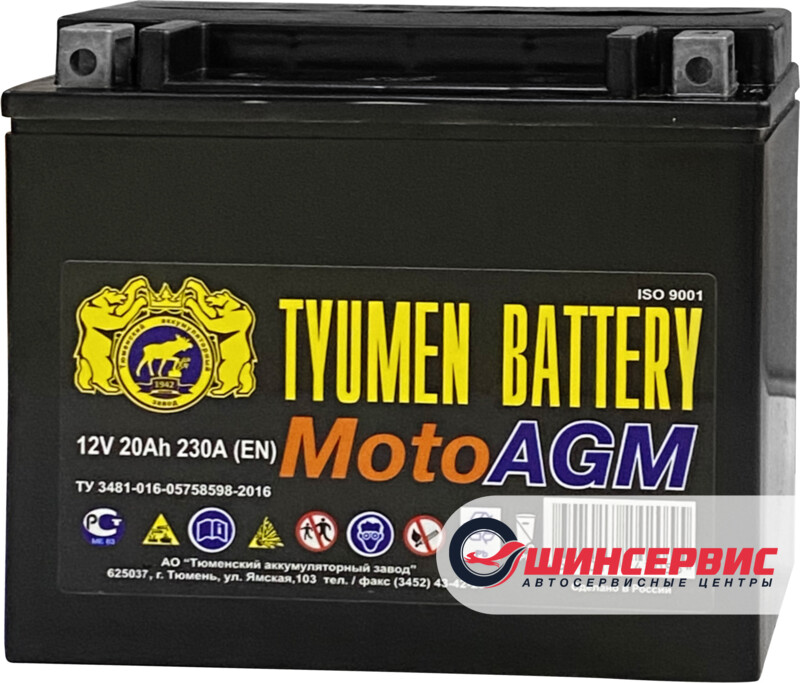 TYUMEN BATTERY 6 МТС-20 AGM