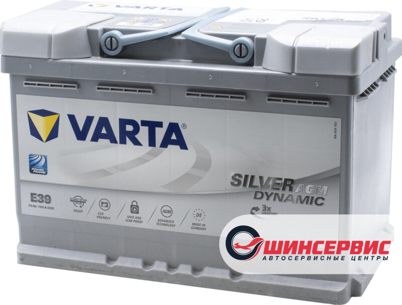 Купить автомобильный аккумулятор VARTA Start Stop Plus (E39) 70 Ач 760 А  Обратная полярность в Воронеже, цены на АКБ в ШИНСЕРВ