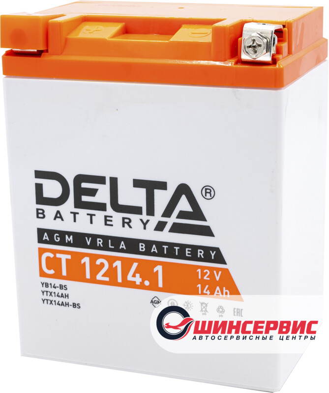 DELTA CT 1214.1 12V (YB14-BS, YTX14AH, YTX14AH-BS)